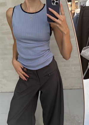 NPS kontrast tank top Powder Blue/Marine Nørgaard På Strøget